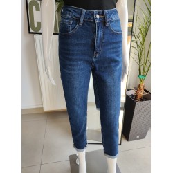 Jeansowe spodnie Mom fit - ciemnoniebieski