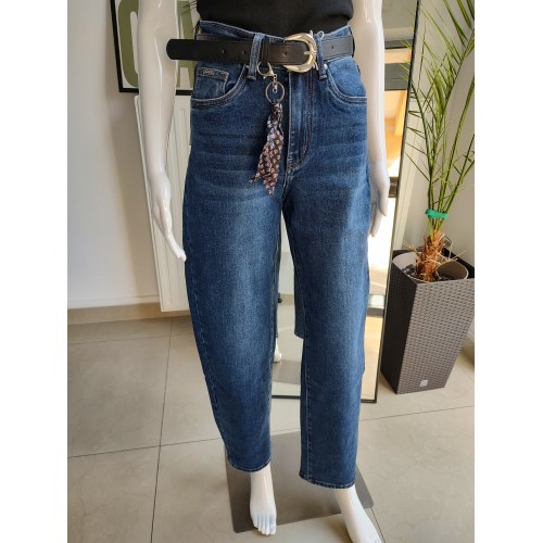 Jeansowe spodnie Balloon fit - ciemnoniebieski