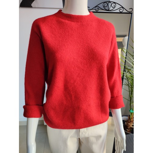 Sweter z Baby Alpaca - czerwony
