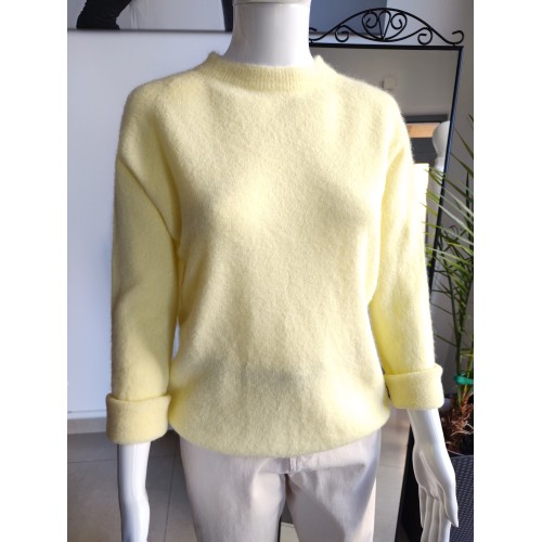 Sweter z Baby Alpaca - kanarkowy