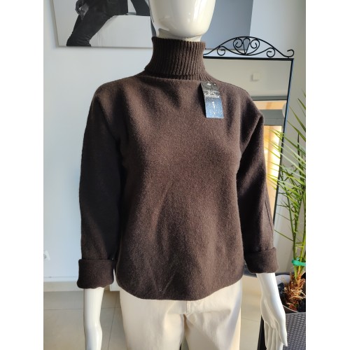 Golf z Baby Alpaca - czekoladowy