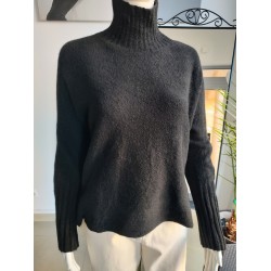 Półgolf z Baby Alpaca - czarny