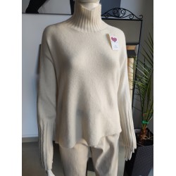 Półgolf z Baby Alpaca - śmietankowy