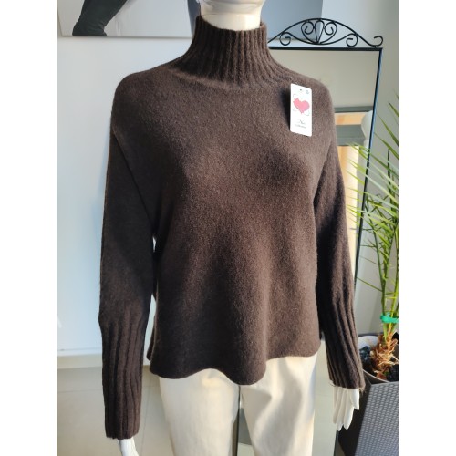 Półgolf z Baby Alpaca - czekoladowy