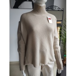 Półgolf z Baby Alpaca - beżowy