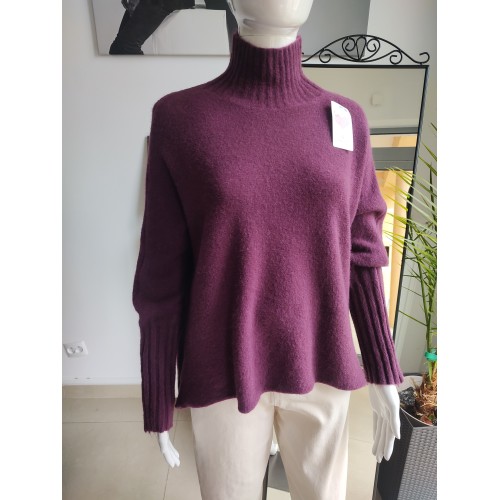 Rollkragenpullover aus Baby-Alpaka – Lila