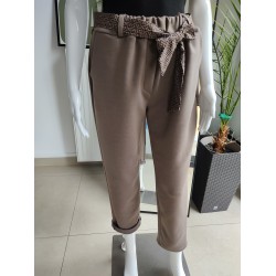 Masełkowe spodnie z paskiem - fango