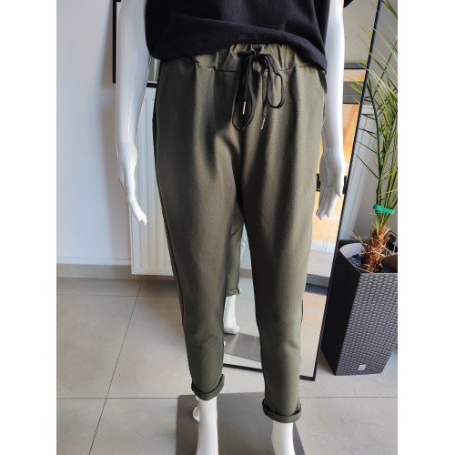 Baumwoll-Loop-Jogginghose – khaki