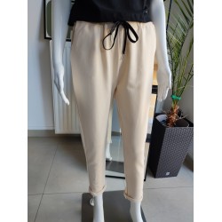 Baumwoll-Loop-Jogginghose – Creme