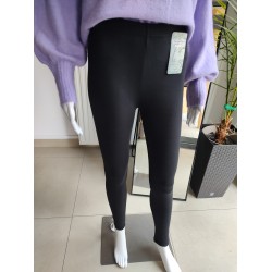 Legginsy ocieplane bambusowe gładkie2 - czarny