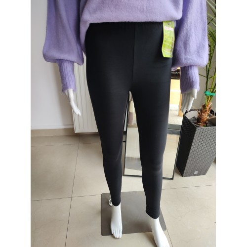 Legginsy ocieplane bambusowe gładkie - czarny Legginsy ocieplane bambusowe gładkie - czarny