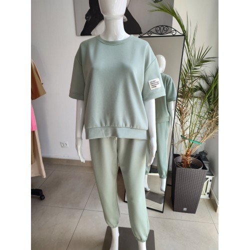 Buttery short sleeve tracksuit set - mint Buttery short sleeve tracksuit set - mint