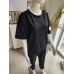 Buttery short sleeve tracksuit set - black