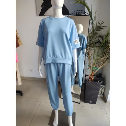Buttery short sleeve tracksuit set - baby blue Buttery short sleeve tracksuit set - baby blue