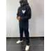 Kapuzenpullover mit Mausmotiv - schwarz