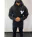 Kapuzenpullover mit Mausmotiv - schwarz