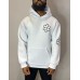 Blumen-Kapuzenpullover - weiß