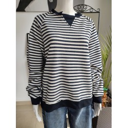 Bluza w czarne paski - biały Bluza w czarne paski - biały