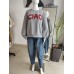 Bluza oversize z napisem Ciao - szary
