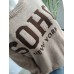 Sweter z napisem Soho - camelowy