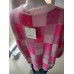 Oversized Checked Sweater - Pink