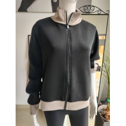 Masełkowa bluza typu sportowego - czarny Masełkowa bluza typu sportowego - czarny