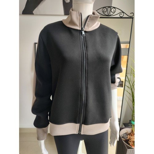 Masełkowa bluza typu sportowego - czarny