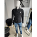 Strickjacke mit Stehkragen - schwarz