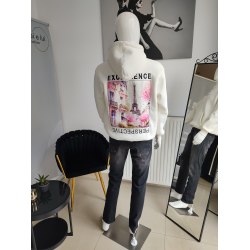 Kapuzenpullover EXCELLENCE PARIS - creme