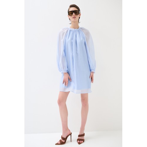 Sukienka z raglanowymi rękawami - jasnoniebieski