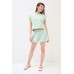 Dresowy komplet z balonową spódniczką mini - miętowy