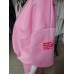 Butter-like tracksuit set with short sleeves, neon - baby pink