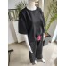 Butter-like tracksuit set with short sleeves, neon - black Butter-like tracksuit set with short sleeves, neon - black