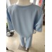 Butter-like tracksuit set with short sleeves, neon - baby blue Butter-like tracksuit set with short sleeves, neon - baby blue