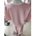 Butter-like tracksuit set with short sleeves, neon - powder pink Butter-like tracksuit set with short sleeves, neon - powder pink