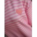 Kurzärmeliger Trainingsanzug mit Butterprint und Streifen – Babyrosa/Puderrosa Kurzärmeliger Trainingsanzug mit Butterprint und Streifen – Babyrosa/Puderrosa