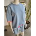 Heart-shaped butter summer tracksuit set - baby blue Heart-shaped butter summer tracksuit set - baby blue