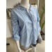 Oversize-Hemd mit Blumenmuster – Hellblau Oversize-Hemd mit Blumenmuster – Hellblau