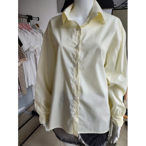 Gestreiftes Oversize-Hemd – Gelb Gestreiftes Oversize-Hemd – Gelb