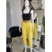 Baumwollhose mit Gummiband - gelb