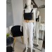 Baumwollhose mit Gummiband - weiß