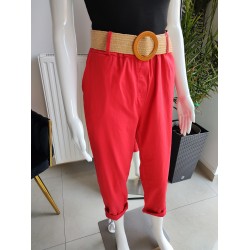 Baumwollhose mit Gummiband - rot