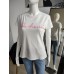 T-Shirt mit hellrosa Aufschrift „Bella…“ – ecru