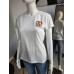 T-Shirt mit aufgenähter Brezel - weiß