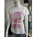 T-Shirt mit lila Aufdruck 'You are ...' - weiß
