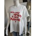 Oversized T-shirt 'You say...' - white