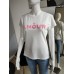 T-Shirt mit rosa AMOUR-Aufschrift – weiß