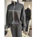 Butterweicher Trainingsanzug mit Reißverschluss-Sweatshirt - schwarz