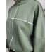 Buttery tracksuit with a zipped sweatshirt - green