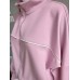 Butterweicher Trainingsanzug mit Reißverschluss-Sweatshirt - rosa